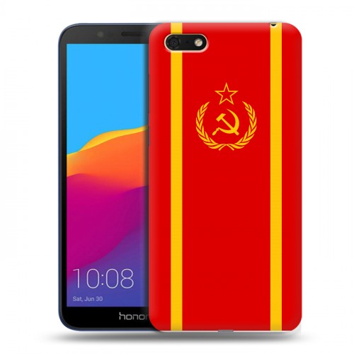 Дизайнерский пластиковый чехол для Huawei Honor 7A Флаг СССР