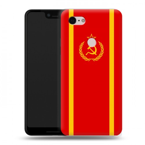 Дизайнерский силиконовый чехол для Google Pixel 3 XL Флаг СССР