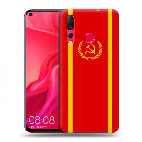 Дизайнерский пластиковый чехол для Huawei Nova 4 Флаг СССР