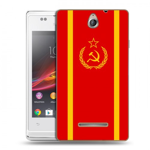Дизайнерский пластиковый чехол для Sony Xperia E Флаг СССР