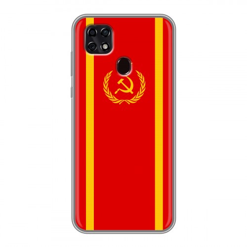 Дизайнерский пластиковый чехол для ZTE Blade 20 Smart Флаг СССР