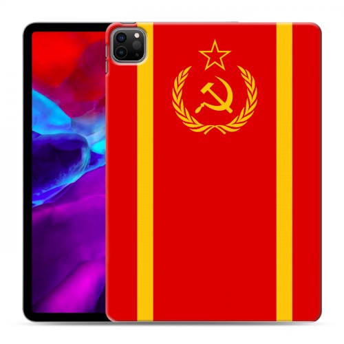 Дизайнерский силиконовый с усиленными углами чехол для Ipad Pro 11 (2020) Флаг СССР