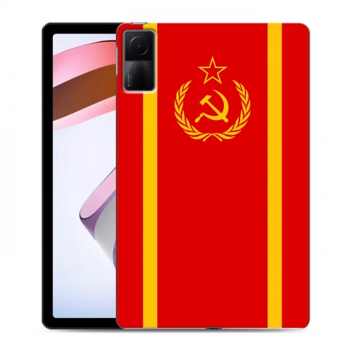 Дизайнерский силиконовый с усиленными углами чехол для Xiaomi RedMi Pad Флаг СССР
