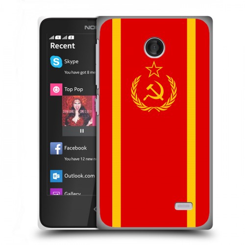 Дизайнерский пластиковый чехол для Nokia X Флаг СССР