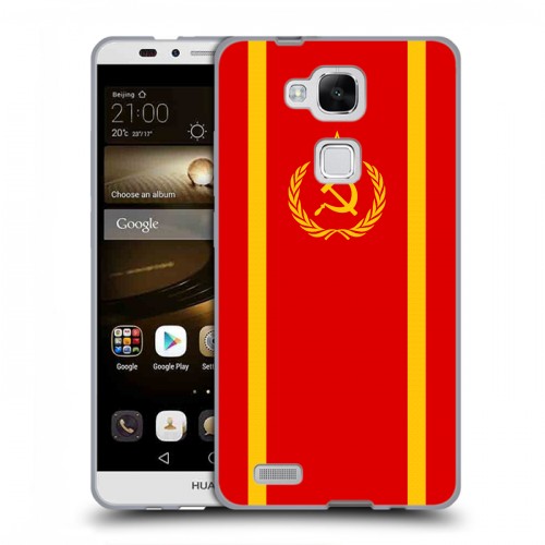 Дизайнерский силиконовый чехол для Huawei Ascend Mate 7 Флаг СССР
