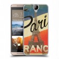 Дизайнерский пластиковый чехол для HTC One E9+ Флаг Франции