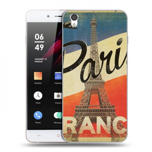 Дизайнерский пластиковый чехол для OnePlus X Флаг Франции