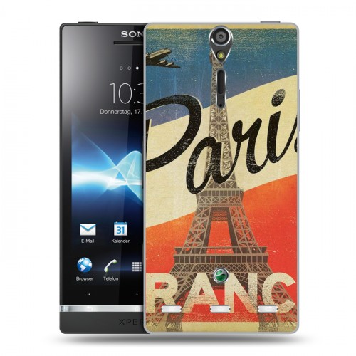 Дизайнерский пластиковый чехол для Sony Xperia S Флаг Франции