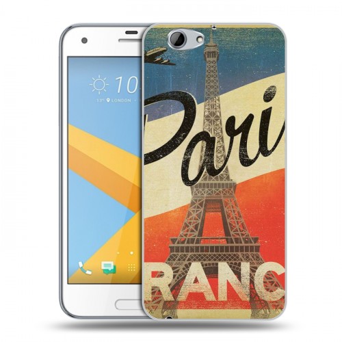 Дизайнерский пластиковый чехол для HTC One A9S Флаг Франции
