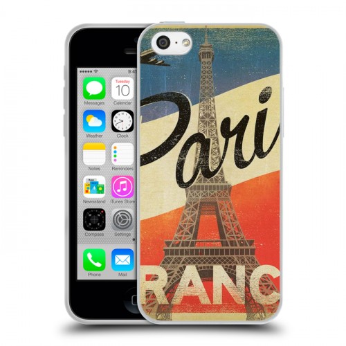 Дизайнерский пластиковый чехол для Iphone 5c Флаг Франции
