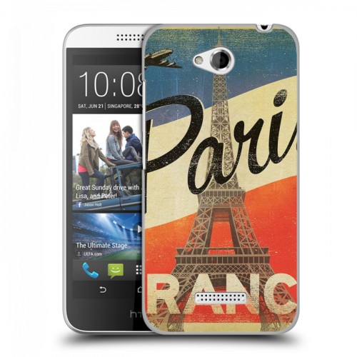 Дизайнерский силиконовый чехол для HTC Desire 616 Флаг Франции