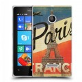 Дизайнерский пластиковый чехол для Microsoft Lumia 435 Флаг Франции