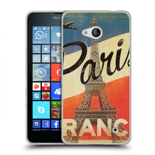 Дизайнерский пластиковый чехол для Microsoft Lumia 640 Флаг Франции