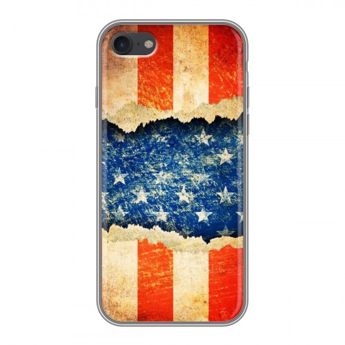 Дизайнерский силиконовый с усиленными углами чехол для Iphone 7 Флаг США