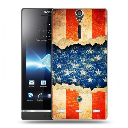 Дизайнерский пластиковый чехол для Sony Xperia S Флаг США