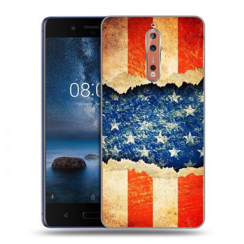 Дизайнерский пластиковый чехол для Nokia 8 Флаг США