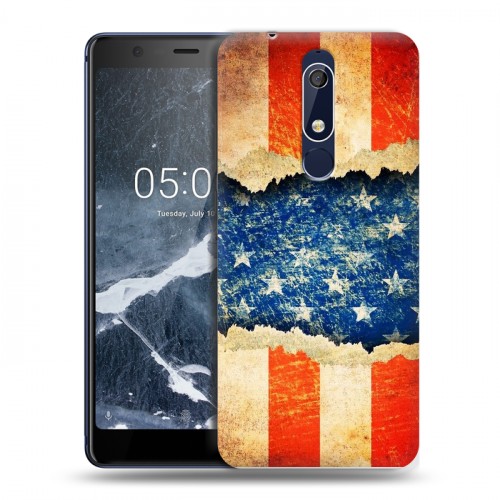 Дизайнерский пластиковый чехол для Nokia 5.1 Флаг США