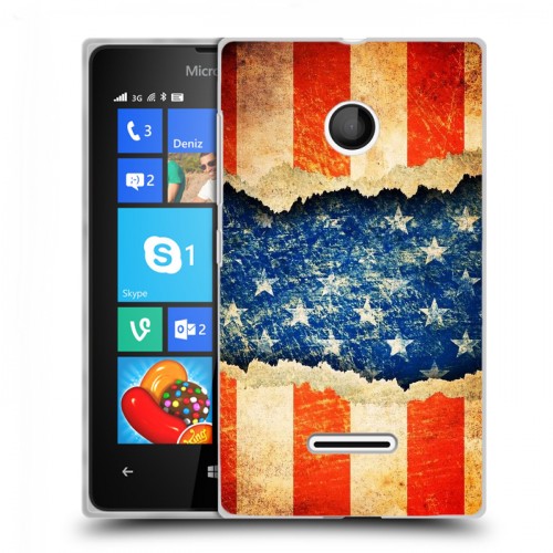 Дизайнерский пластиковый чехол для Microsoft Lumia 435 Флаг США