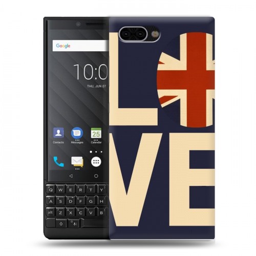 Дизайнерский пластиковый чехол для BlackBerry KEY2 Флаг Британии
