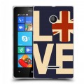 Дизайнерский пластиковый чехол для Microsoft Lumia 435 Флаг Британии