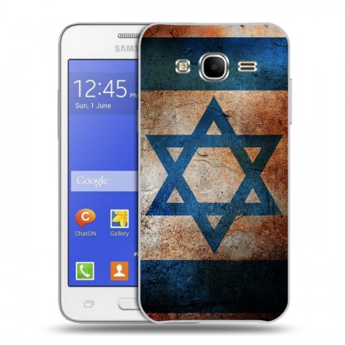 Дизайнерский пластиковый чехол для Samsung Galaxy J7 Флаг Израиля