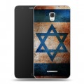 Дизайнерский пластиковый чехол для Alcatel Pop 4 Plus Флаг Израиля