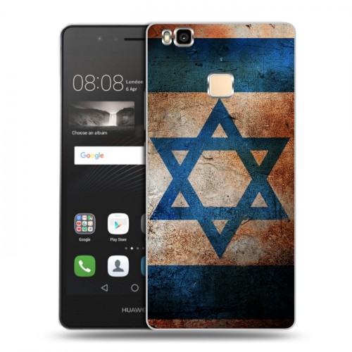Дизайнерский пластиковый чехол для Huawei P9 Lite Флаг Израиля