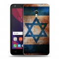 Дизайнерский пластиковый чехол для Alcatel Pixi 4 (5) 5010D Флаг Израиля