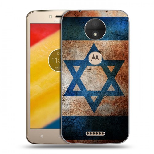 Дизайнерский пластиковый чехол для Motorola Moto C Флаг Израиля