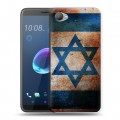 Дизайнерский пластиковый чехол для HTC Desire 12 Флаг Израиля
