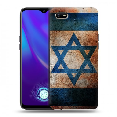 Дизайнерский силиконовый с усиленными углами чехол для OPPO A1k Флаг Израиля