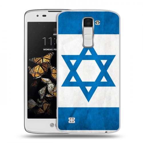 Дизайнерский пластиковый чехол для LG K8 Флаг Израиля