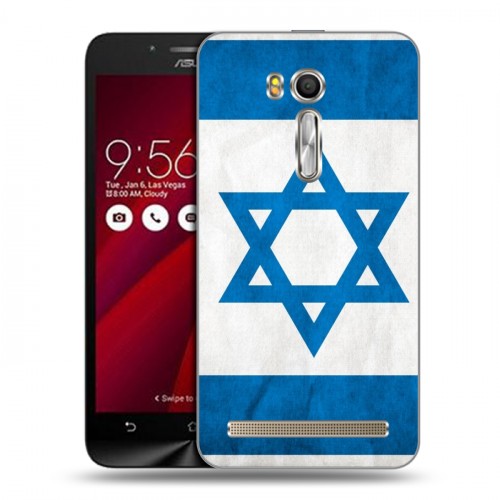 Дизайнерский пластиковый чехол для ASUS Zenfone Go 5.5 Флаг Израиля