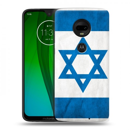 Дизайнерский пластиковый чехол для Motorola Moto G7 Флаг Израиля