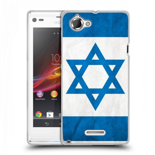 Дизайнерский пластиковый чехол для Sony Xperia L Флаг Израиля