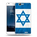 Дизайнерский пластиковый чехол для Huawei Ascend G7 Флаг Израиля