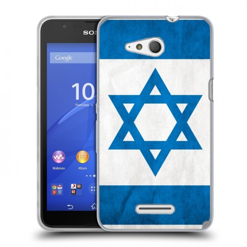 Дизайнерский пластиковый чехол для Sony Xperia E4g Флаг Израиля