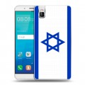 Дизайнерский пластиковый чехол для Huawei ShotX Флаг Израиля
