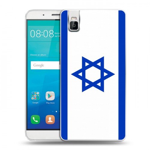 Дизайнерский пластиковый чехол для Huawei ShotX Флаг Израиля