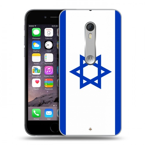 Дизайнерский пластиковый чехол для Lenovo Moto X Style Флаг Израиля