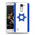 Дизайнерский пластиковый чехол для LG K8 Флаг Израиля