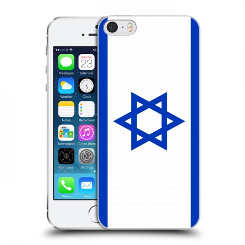 Дизайнерский пластиковый чехол для Iphone 5s Флаг Израиля