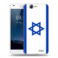 Дизайнерский пластиковый чехол для Huawei Ascend G7 Флаг Израиля