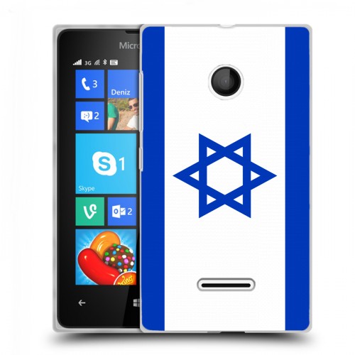 Дизайнерский пластиковый чехол для Microsoft Lumia 435 Флаг Израиля