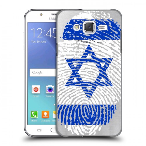 Дизайнерский пластиковый чехол для Samsung Galaxy J5 Флаг Израиля