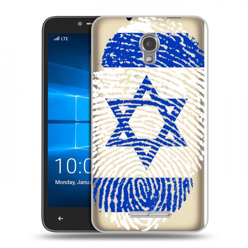 Дизайнерский пластиковый чехол для Alcatel OneTouch Pixi First Флаг Израиля