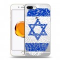 Дизайнерский силиконовый чехол для Iphone 7 Plus / 8 Plus Флаг Израиля