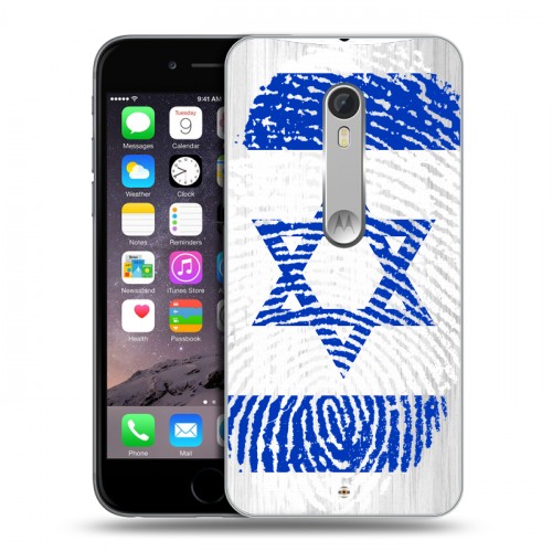 Дизайнерский пластиковый чехол для Lenovo Moto X Style Флаг Израиля