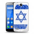 Дизайнерский пластиковый чехол для Huawei Honor 3C Lite Флаг Израиля