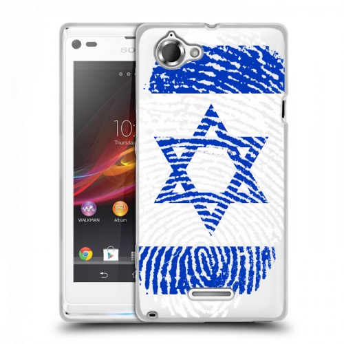 Дизайнерский силиконовый чехол для Sony Xperia L Флаг Израиля
